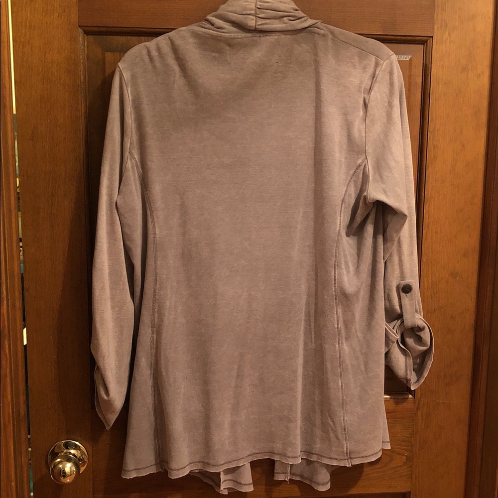 M. Rena Open-Front Tan Cardigan - Picture 7 of 7
